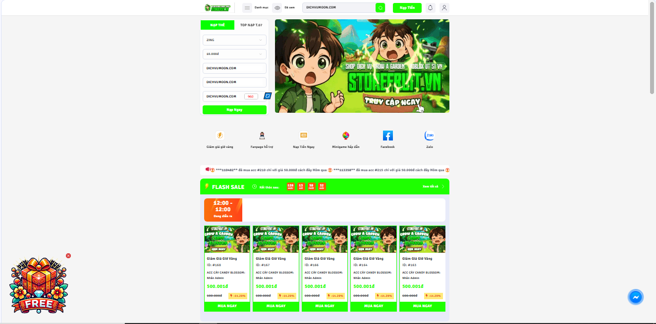 Code Shop Game Kitto mới nhất